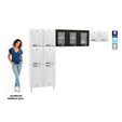 Cozinha de Aço Compacta Star New 3 Peças Branco/Preto - Telasul
