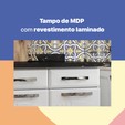 Cozinha de Aço Completa Star New C/ Vidro e Balcão Branco - Telasul