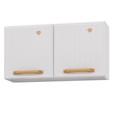 Armário de Cozinha de Aço Aéreo Duplo Diamante Branco - Telasul