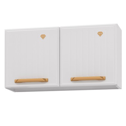 Armário de Cozinha de Aço Aéreo Duplo Diamante Branco - Telasul