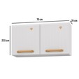 Armário de Cozinha de Aço Aéreo Duplo Diamante Branco - Telasul