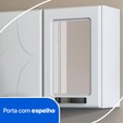 Armário para Banheiro em Aço Rubi com Espelho 2 Portas Branco - Telasul
