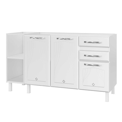 Balcão de Cozinha de Aço Star New 150cm para Pia Branco - Telasul