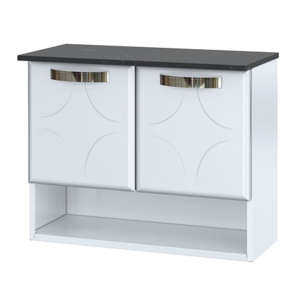 Balcão Gabinete para Banheiro em Aço Rubi 2 Portas Branco - Telasul