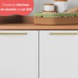Balcão Gabinete Sálvia 120cm com Tampo 2 Portas 3 Gavetas Freijó/Branco - Telasul
