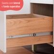 Balcão Gabinete Sálvia 120cm com Tampo 2 Portas 3 Gavetas Freijó/Branco - Telasul