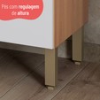 Balcão Gabinete Sálvia 120cm com Tampo 2 Portas 3 Gavetas Freijó/Branco - Telasul