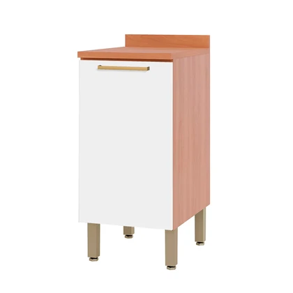 Balcão de Cozinha com Tampo Sálvia 1 Porta Freijó/Branco - Telasul