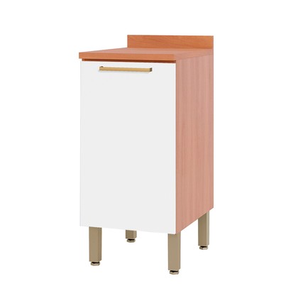 Balcão de Cozinha com Tampo Sálvia 1 Porta Freijó/Branco - Thela