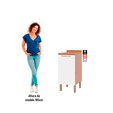 Balcão de Cozinha com Tampo Sálvia 1 Porta Freijó/Branco - Thela