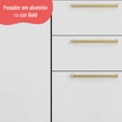 Balcão de Cozinha com Tampo Sálvia 1 Porta Freijó/Branco - Thela