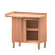 Balcão de Cozinha Canto Sálvia 1 Porta Freijó/Branco - Telasul