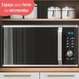 Paneleiro Sálvia 70cm para Micro 2 Portas C/ Vidro Freijó/Branco - Telasul