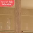 Paneleiro Sálvia 70cm para Micro 2 Portas C/ Vidro Freijó/Branco - Telasul