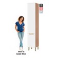 Paneleiro de Cozinha Sálvia 40cm 2 Portas Freijó/Branco - Telasul