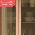 Cozinha Completa Sálvia com Paneleiro e Balcão Freijó/Branco - Telasul