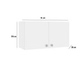 Armário Multiuso para Lavanderia Duo 70cm 2 Portas Branco - Telasul