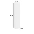 Armário Multiuso para Lavanderia Duo 1 Porta com Suporte para Vassoura Branco - Telasul