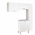 Conjunto Armário Multiuso para Lavanderia Duo 4 Peças Branco - Telasul