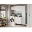 Conjunto Armário Multiuso para Lavanderia Duo 4 Peças Branco - Telasul