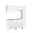 Conjunto Armário Multiuso para Lavanderia Duo 5 Peças Branco - Telasul