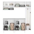 Conjunto Armário Multiuso para Lavanderia Duo 5 Peças Branco - Telasul