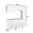 Conjunto Armário Multiuso para Lavanderia Duo 5 Peças Branco - Telasul