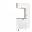Conjunto Armário Multiuso para Lavanderia Duo 3 Peças Branco - Telasul