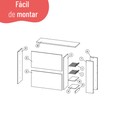 Bancada de Ilha para Cozinha Telasul 120 Cm com Fruteira Freijó - Telasul