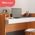 Escrivaninha Mesa para Computador Versa Home 1 Gaveta Freijó/Branco - Telasul