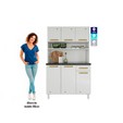 Armário de Cozinha de Aço Kit Triplo Diamante Smart Branco - Telasul