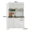 Armário de Cozinha de Aço Kit Triplo Diamante Smart Branco - Telasul