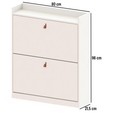 Sapateira Aparador Basculante Versa Home 2 Gavetas Branco - Telasul
