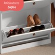 Sapateira Aparador Basculante Versa Home 2 Gavetas Branco - Telasul