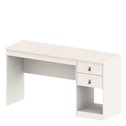 Escrivaninha e Penteadeira Versa Home C/ Espelho 2 Gavetas Branco - Telasul