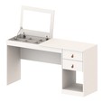 Escrivaninha e Penteadeira Versa Home C/ Espelho 2 Gavetas Branco - Telasul