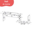 Escrivaninha e Penteadeira Versa Home C/ Espelho 2 Gavetas Branco - Telasul