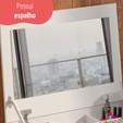 Escrivaninha e Penteadeira Versa Home C/ Espelho 2 Gavetas Branco - Telasul