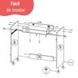 Penteadeira Cômoda Versa Home com Espelho e Banqueta Branco - Telasul