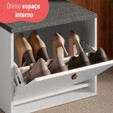 Banco Sapateira Versa Home 1 Porta Branco - Telasul