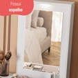 Escrivaninha e Penteadeira Versa Home com Espelho 1 Porta Branco - Telasul