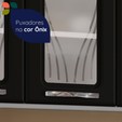 Armário de Cozinha de Aço Aéreo Duplo Star com Vidro Branco/Preto
