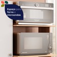 Armário Balcão para Forno e Micro-Ondas âmbar 3 Portas Freijó/Branco