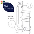 Armário Balcão para Forno e Micro-Ondas âmbar 3 Portas Freijó/Branco