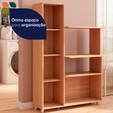 Armário Balcão para Forno e Micro-Ondas âmbar 3 Portas Freijó/Branco