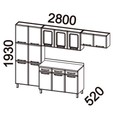 Armário de Cozinha de Aço Star 4 Peças com Balcão Branco/Preto