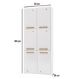 Paneleiro Duplo de Aço 6 Portas Diamante Branco - Telasul