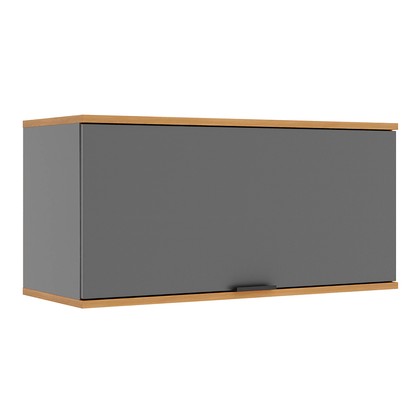 Armário Aéreo Basculante Castanha 800mm Cinza/Freijó