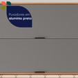Armário Aéreo Castanha 1200mm com 2 Portas Cinza/Freijó