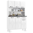Armário de Cozinha Aço Rubi 6 Portas 1 Gaveta Branco - Telasul